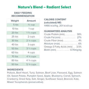 Dr. Marty Nature's Blend Radiant Select Premium Freeze-Dried Raw Dog Food for Skin & Coat Support 16 oz Bag
