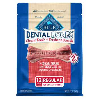 Blue Buffalo BLUE Dental Bones Dental Dog Chew Treats Regular - 12 oz Bag product detail number 1.0