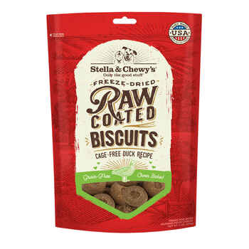 Stella & Chewy's Raw Coated Biscuits Cage-Free Duck Recipe Freeze-Dried Grain-Free Dog Treats 9oz product detail number 1.0