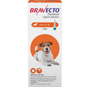 Bravecto Topical for Dogs Small Dog 9.9-22 lbs 1 dose product detail number 1.0