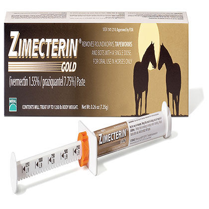 Merial Zimecterin Gold Dewormer Paste for Horses 7.35gm 