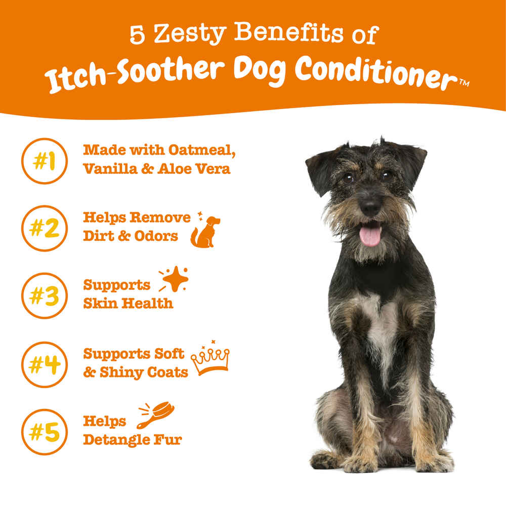 Zesty Paws Vanilla Bean Scented Itch Soother Wash for Dogs with Oatmeal, Shea Butter, & Aloe Vera