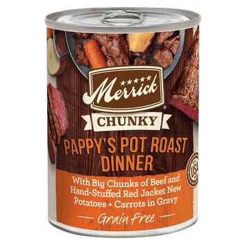 Merrick Grain Free Chunky Pappy's Pot Roast Dinner Canned Dog Food 12.7-oz, case of 12 product detail number 1.0