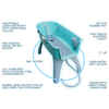 Booster Bath Elevated Dog Bath Tub and Grooming Center - Large  45" x 21.25" x 15" - Teal