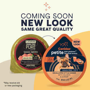 Canidae PURE Petite Small Breed Grain Free Salmon & Shrimp Pate Wet Dog Food 3.5 oz Cups - Pack of 12