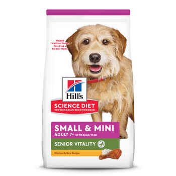 Hill's Science Diet Adult 7+ Senior Vitality Small & Mini Chicken Meal & Rice Dry Dog Food - 12.5 lb Bag product detail number 1.0