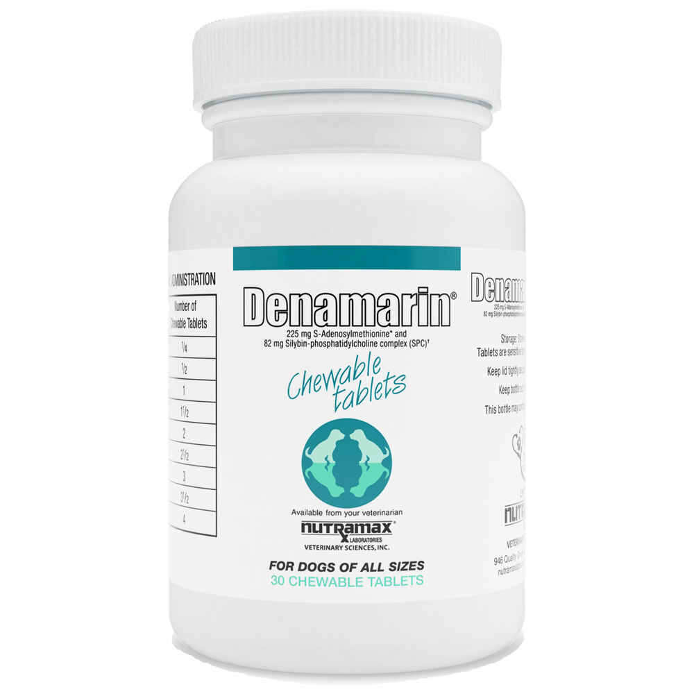 Nutramax Denamarin Liver Health Supplement for Dogs, With S-Adenosylmethionine (SAMe) and Silybin