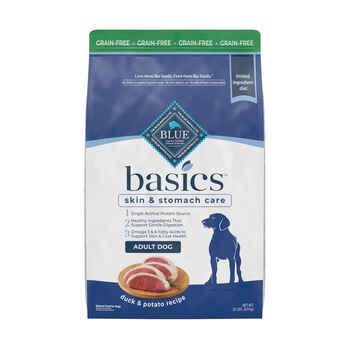 Blue Buffalo Basics Adult Skin & Stomach Care Grain-Free Duck & Potato Recipe Dry Dog Food 22 lb Bag product detail number 1.0