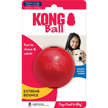 KONG Durable Rubber Ball with Hole Dog Toy - Medium Large product detail number 1.0