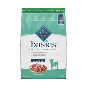Blue Buffalo BLUE Basics Small Breed Adult Skin & Stomach Care Grain-Free Lamb & Potato Recipe Dry Dog Food 11 lb Bag product detail number 1.0
