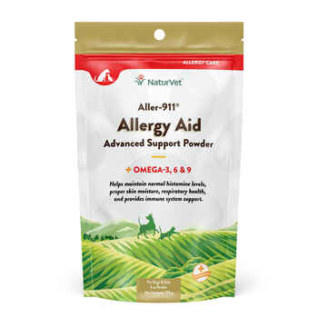 NaturVet Aller-911 Advanced Allergy Aid Formula Powder Plus Antioxidants Supplement for Dogs and Cats Powder 9 oz product detail number 1.0