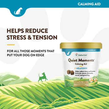 NaturVet Quiet Moments Calming Aid Plus Melatonin Soft Chews 70 ct