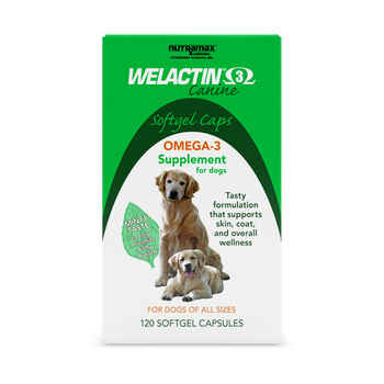 Nutramax Welactin Omega-3 Fish Oil Skin and Coat Health Supplement for Dogs 120 Softgels product detail number 1.0