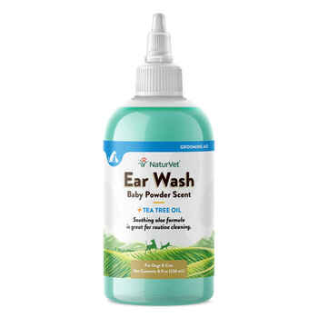 NaturVet Ear Wash with Tea Tree Oil and Baby Powder Scent Liquid 8 fl oz product detail number 1.0
