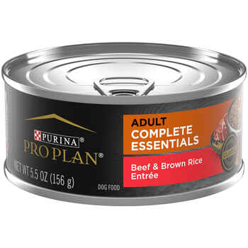 Purina Pro Plan Adult Complete Essentials Beef & Brown Rice Entree Classic Wet Dog Food 5.5 oz Cans (Case of 24) product detail number 1.0