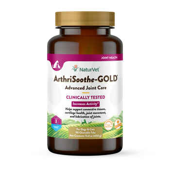 NaturVet ArthriSoothe-GOLD Level 3, Clinically Tested Advanced Joint Care Supplement for Dogs and Cats Time Release, Chewable Tablets 90 ct product detail number 1.0