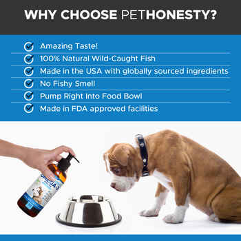 Pet Honesty Wild Caught Omega-3 Fish Oil for Dogs & Cats