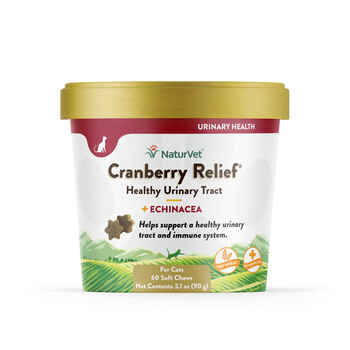 NaturVet Cranberry Relief Plus Echinacea Supplement for Cats Soft Chews, 60 ct product detail number 1.0
