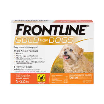 Frontline Gold 3 pk Dog Small 5-22 lbs product detail number 1.0