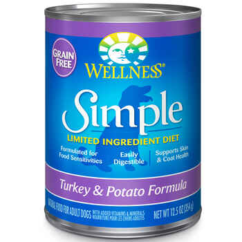Wellness Limited Ingredient Diet Turkey & Potato for Dogs 12 12.5oz Cans product detail number 1.0