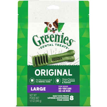 GREENIES Original Large Natural Dental Dog Treats - 12 oz. Pack (8 Treats) product detail number 1.0