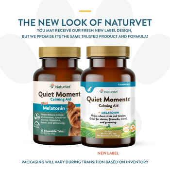 NaturVet Quiet Moments Calming Aid Plus Melatonin 30 ct bottle