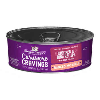 Stella & Chewy's Carnivore Cravings Cage-Free Chicken & Wild-Caught Tuna Flavored Minced Wet Cat Food 2.8oz /24ct product detail number 1.0