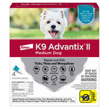 K9 Advantix II 4pk Teal Dog 11-20 lbs product detail number 1.0