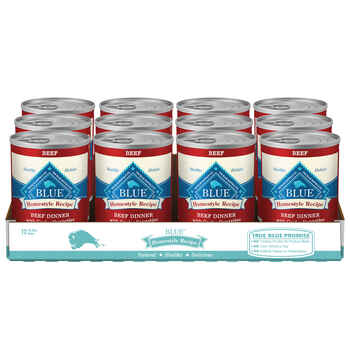 Blue Buffalo BLUE Homestyle Recipe Beef Dinner with Garden Vegetables Wet Dog Food 12.5 oz Can - Case of 12