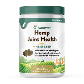 NaturVet Hemp Joint Health Plus Hemp Seed Supplement for Dogs Soft Chews 120 ct product detail number 1.0