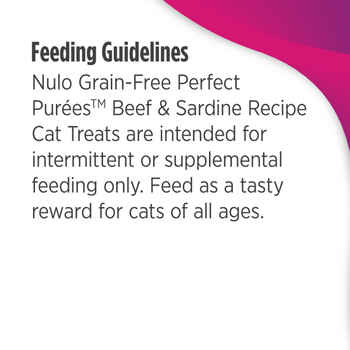 Nulo FreeStyle Beef & Sardine Perfect Purees Lickable Cat Treat 0.5OZ Pack of 6
