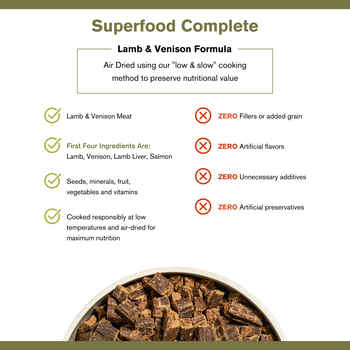 Badlands Ranch Superfood Complete Lamb & Venison Formula Air Dried Dog Food 11.5 oz Bag