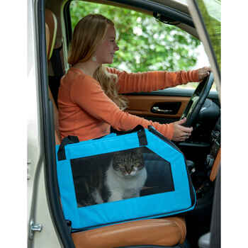 Pet Gear Signature Pet Car Seat Carrier for Dogs & Cats - Aqua