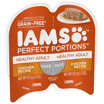 Iams Perfect Portions Healthy Adult Chicken Pate Wet Cat Food Tray
