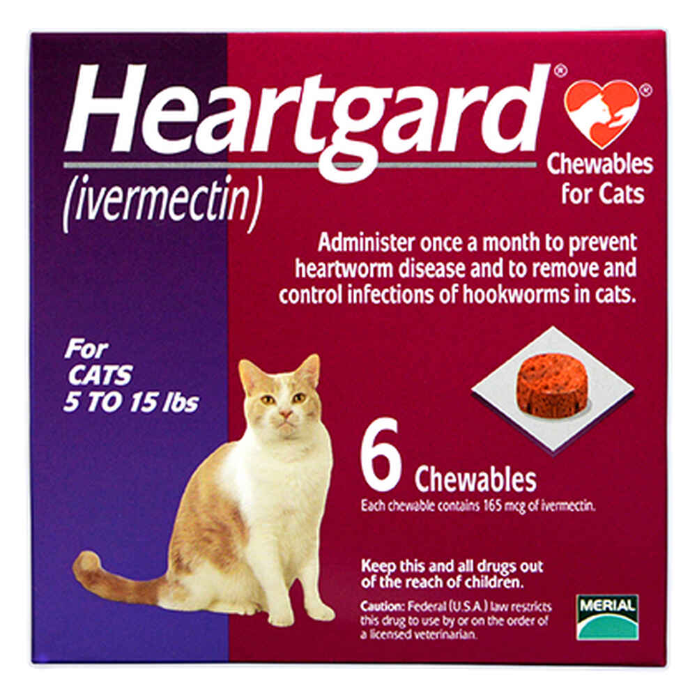 Heartgard Chewables for Cats | Heartworm Preventives | Monthly Administration | Ivermectin Treatment
