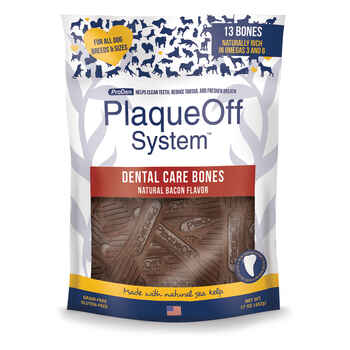 ProDen PlaqueOff System Dental Care Bones with Natural Bacon Flavor for Dogs 17oz product detail number 1.0