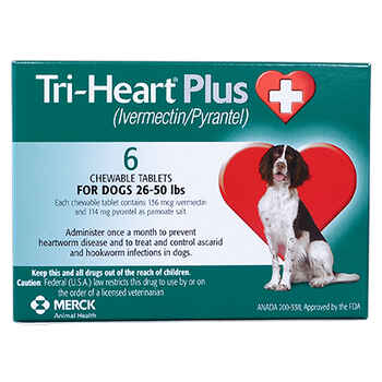 Tri-Heart Plus 12pk Green 26-50 lbs product detail number 1.0