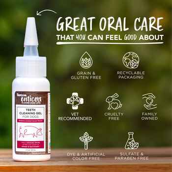 TropiClean Enticers Teeth Cleaning Gel for Dogs Hickory/Bacon