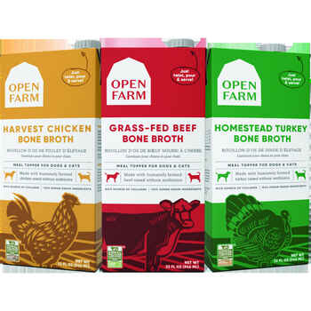 Open Farm Harvest Chicken Bone Broth for Dogs & Cats 12-oz