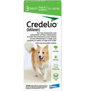Credelio Chewable Tablet 25-50 lbs 3 pk product detail number 1.0