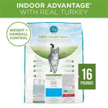 Purina ONE +Plus Indoor Advantage & Weight Control Turkey Flavored Indoor Dry Cat Food 7 lb Bag