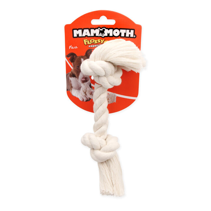 Mammoth 100% Cotton White Rope Bone, Color Varies