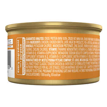 Fancy Feast Classic Pate Tender Chicken & Liver Feast Wet Cat Food 3 oz. Can - Case of 24