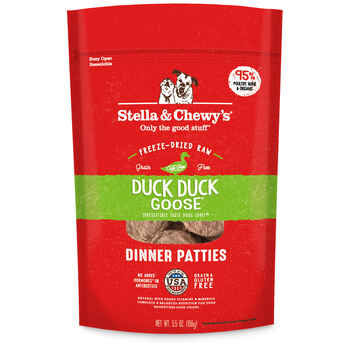 Stella & Chewy's Duck Duck Goose Dinner Patties Freeze-Dried Raw Dog Food 5.5 oz product detail number 1.0