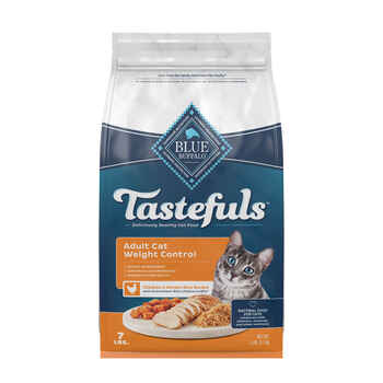 Blue Buffalo BLUE Tastefuls Weight Control Adult Chicken and Brown Rice Recipe Dry Cat Food 7 lb Bag product detail number 1.0