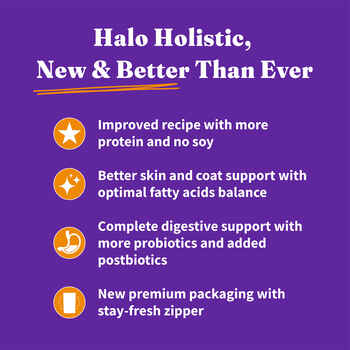 Halo Holistic Indoor Cat Food Grain Free Cage-free Chicken Recipe Adult Dry Cat Food Bag Complete Digestive Health and Healthy Weight Support