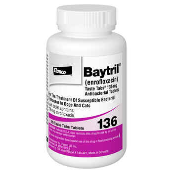 Baytril Taste Tabs 136 mg (sold per tablet) product detail number 1.0