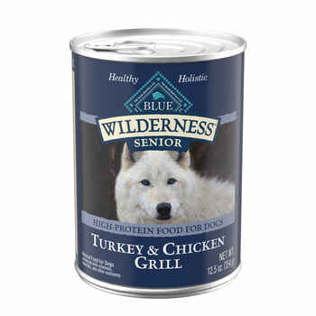 Blue Buffalo BLUE Wilderness Senior Turkey & Chicken Grill Wet Dog Food 12.5 oz Can - Case of 12 product detail number 1.0
