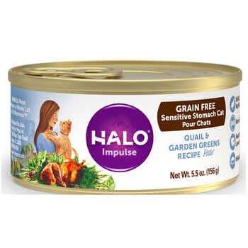 Halo Sensitive Stomach - Grain Free Quail & Garden Greens Pate Canned Cat Food 5.5oz case of 12 product detail number 1.0