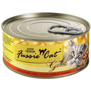 Fussie Cat Super Premium Chicken with Sweet Potato Formula in Gravy Canned Cat Food 2.82oz, case of 24 product detail number 1.0